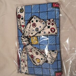 Brighton Love Canvas Zip Pouch - NWOT 9"x6"